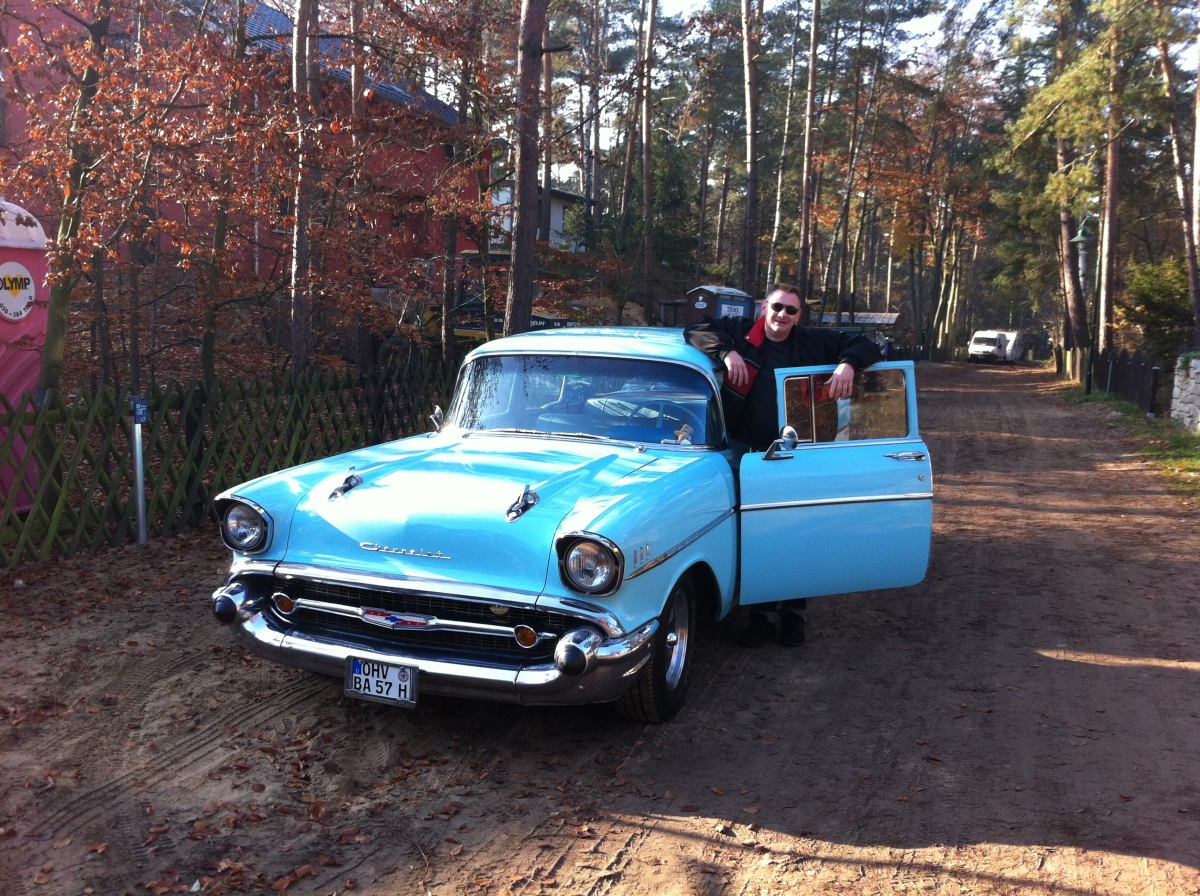 Mein Chevy 57 Two-Ten und meiner einer bei der letzen Ausfahrt 2011